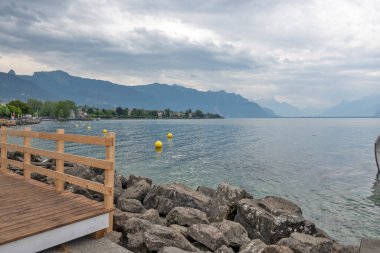 VEVEY, SWitzERLAND - 19 Haziran 2023: Vevey, Vaud Kantonu, İsviçre