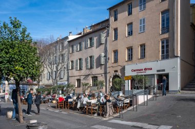 ANTIBES, FRANCE - 29 Ocak 2024: Antibes, Provence Alpes-Cote d 'Azur, Fransa