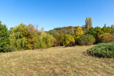 Bulgaristan 'ın Sofya kentindeki South Park' ın Muhteşem Sonbahar Manzarası