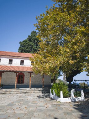 Yunanistan 'ın Pelion Dağı' ndaki Makrirrachi Köyü 'nün inanılmaz manzarası