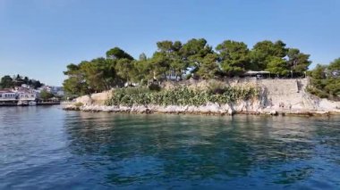 Skiathos Adası, Sporades, Teselya, Yunanistan 'ın inanılmaz kıyı şeridi manzarası