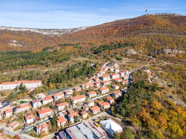 Bulgaristan 'ın Belogradchik Kayalıkları, Vidin Bölgesi İnanılmaz Sonbahar Hava Görüntüsü