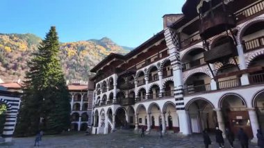 RILA MONASTERY, BULGARIA - NOVEMBER 06, 2024: Rila (Rila Manastırı) Ortodoks Manastırı, Kyustendil Bölgesi, Bulgaristan