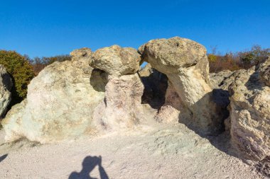 Bulgaristan 'ın Kardzhali bölgesindeki Beli plast köyü yakınlarındaki Kaya oluşumlu Mantar Mantarları