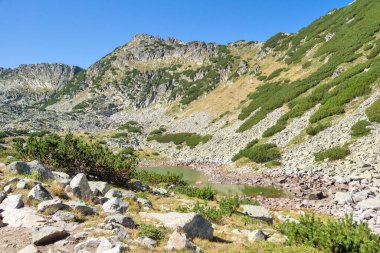 Bulgaristan 'ın Musala tepesi çevresindeki Rila Dağı' nın İnanılmaz Yaz Manzarası