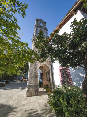 Pelion Dağı, Teselya, Yunanistan 'daki Zagora Köyü' nün muhteşem manzarası