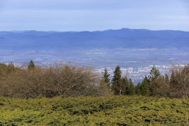 Bulgaristan 'ın Platoto bölgesindeki Vitosha Dağı' nın şaşırtıcı sonbahar manzarası