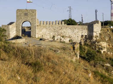 Bulgaristan 'ın Kaliakra Burnu, Dobrich Bölgesi' ndeki Karadeniz kıyısı ve Antik kalıntıları