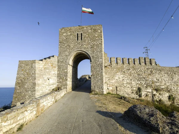 Bulgaristan 'ın Kaliakra Burnu, Dobrich Bölgesi' ndeki Karadeniz kıyısı ve Antik kalıntıları