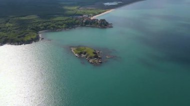 Bulgaristan 'ın Burgaz Bölgesi, Arkutino bölgesinin temiz Karadeniz manzarası 