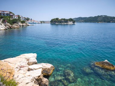 Amazing Panorama of The town of Skiathos, Sporades, Thessaly, Greece