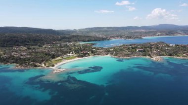 Karydi Sahili yakınlarındaki Sithonia kıyı şeridi, Chalkidiki, Orta Makedonya, Yunanistan