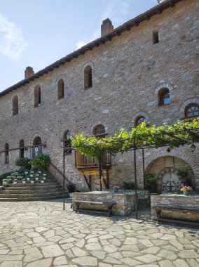 Evangelistria Manastırı Skiathos Adası, Sporades, Thessaly, Yunanistan 'daki Bakire Meryem Annunciation
