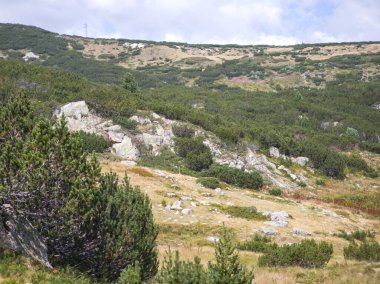 Bulgaristan 'ın Granchar Gölü yakınlarındaki Rila Dağı' nın İnanılmaz Yaz Manzarası