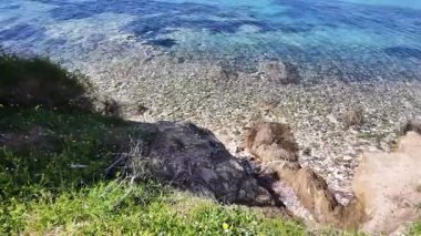 Kastri Sahili yakınlarındaki Sithonia kıyı şeridi, Chalkidiki, Orta Makedonya, Yunanistan