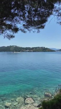 Skiathos Town, Sporades, Thessaly, Yunanistan 'ın Muhteşem Panoraması