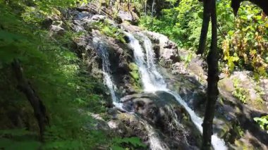 Bulgaristan 'ın Vitosha Dağı' nın Muhteşem Bahar Panoraması Boyana Şelalesi, düzenli
