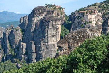 Meteora Manastırları, Teselya, Yunanistan 'ın İnanılmaz Panoramik Manastırı