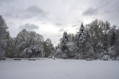 Bulgaristan 'ın Sofya kentindeki South Park' ın şaşırtıcı kış manzarası