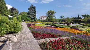 Bulgaristan 'ın Dobrich bölgesinin Balchik kentindeki Botanik Bahçesi' nin inanılmaz manzarası