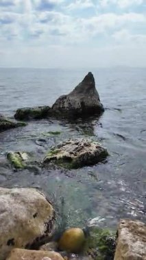 Bulgaristan 'ın Dobrich Bölgesi' ndeki Kranevo köyü yakınlarındaki Karadeniz kıyısı