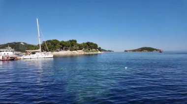 Skiathos, Sporades, Thessaly, Yunanistan 'ın Eski Kasabası' nın Hayret Veren Manzarası