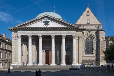 GENEVA, SWitzERLAND - 18 Haziran 2023: İsviçre 'nin Cenevre kentinin Panoraması