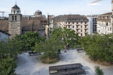 GENEVA, SWitzERLAND - 18 Haziran 2023: İsviçre 'nin Cenevre kentinin Panoraması
