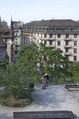 GENEVA, SWitzERLAND - 18 Haziran 2023: İsviçre 'nin Cenevre kentinin Panoraması