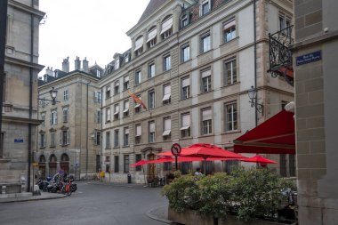 GENEVA, SWitzERLAND - 18 Haziran 2023: İsviçre 'nin Cenevre kentinin Panoraması