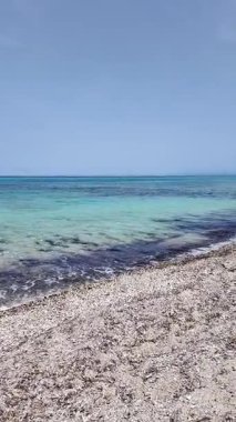 Yunanistan 'ın İyon Adaları' ndaki Agios Ioannis plajı yakınlarındaki Lefkada Sahili 'nin Muhteşem Panoraması