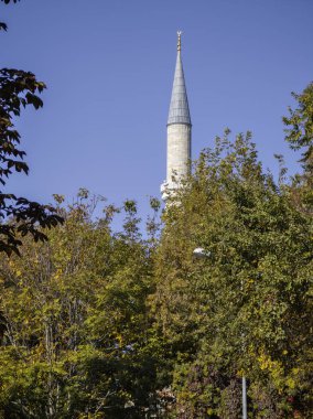 EDIRNE, TURKEY - Kasım 02, 2024: Edirne şehir merkezinin panoramik manzarası, Doğu Trakya, Türkiye