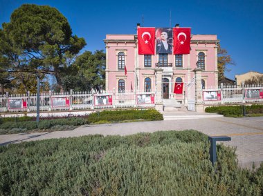 EDIRNE, TURKEY - Kasım 02, 2024: Edirne şehir merkezinin panoramik manzarası, Doğu Trakya, Türkiye