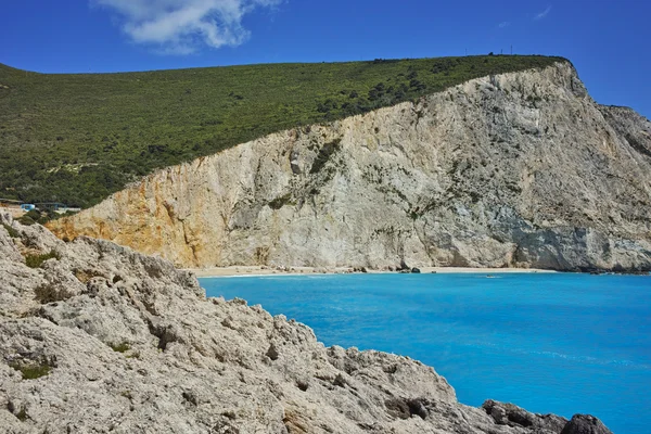 Panorama von porto katsiki strand, lefkada, ionischen inseln — Stockfoto