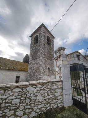 TheOLOGOS, THASOS, GREECE - 27 Aralık 2025: Thassos Adası, Doğu Makedonya ve Trakya, Yunanistan 'da Theologos Köyü Panoraması