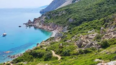 Skiathos Town, Sporades, Thessaly, Yunanistan 'ın Muhteşem Panoraması