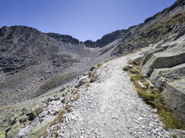 Bulgaristan 'ın Musala zirvesi etrafındaki Rila Dağı' nın yaz manzarası