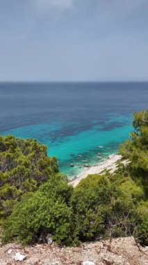 Pefkoulia plajı yakınlarındaki Lefkada 'nın muhteşem manzarası, İyon Adaları, Yunanistan