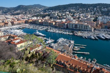 GÜZEL, FRANCE - 28 Ocak 2024: Nice, Provence Alpes-Cote d 'Azur, Fransa' nın Muhteşem Panoraması
