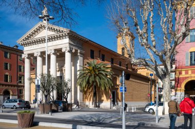 GÜZEL, FRANCE - 28 Ocak 2024: Nice, Provence Alpes-Cote d 'Azur, Fransa' nın Muhteşem Panoraması