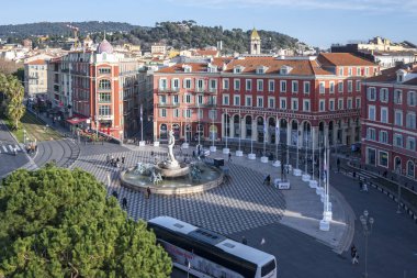 GÜZEL, FRANCE - 28 Ocak 2024: Nice, Provence Alpes-Cote d 'Azur, Fransa' nın Muhteşem Panoraması