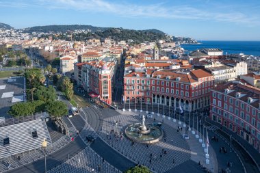 GÜZEL, FRANCE - 28 Ocak 2024: Nice, Provence Alpes-Cote d 'Azur, Fransa' nın Muhteşem Panoraması