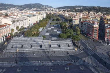 GÜZEL, FRANCE - 28 Ocak 2024: Nice, Provence Alpes-Cote d 'Azur, Fransa' nın Muhteşem Panoraması