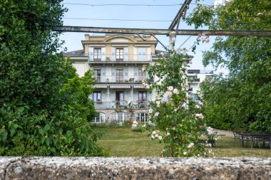 MONTREUX, SWitzERLAND - 19 Haziran 2023: Montreux, Vaud Kantonu, İsviçre Yaz Panoraması
