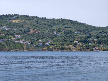 the Amazing Panorama of Coasteline Island, Sporades, Teselya, Yunanistan