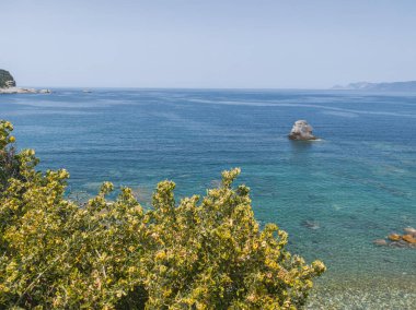 the Amazing Panorama of Coasteline Island, Sporades, Teselya, Yunanistan