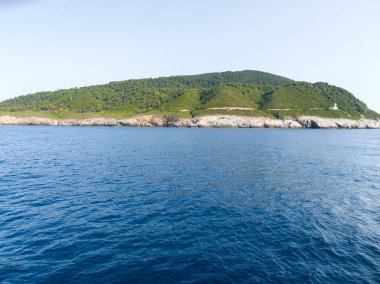the Amazing Panorama of Coasteline Island, Sporades, Teselya, Yunanistan