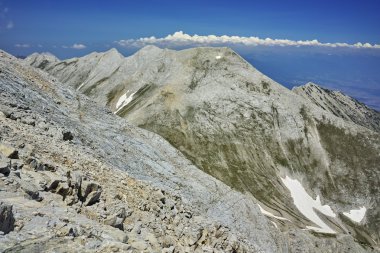 Panorama üzerinden Vihren tepe Kutelo tepe, Pirin Dağı