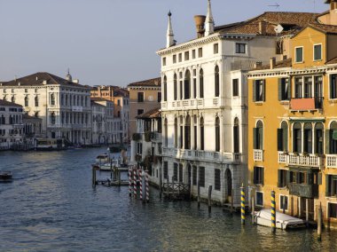 VENICE, İtalya - 05 Aralık 2024: Venedik, Veneto Bölgesi, İtalya 'nın Eski Kenti Panorama
