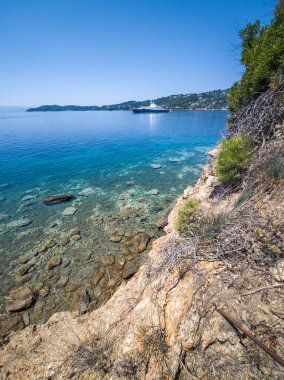 Skiathos, Sporades, Thessaly, Yunanistan 'ın inanılmaz manzarası